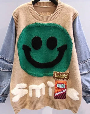 Happy Smile Cargo Sweater