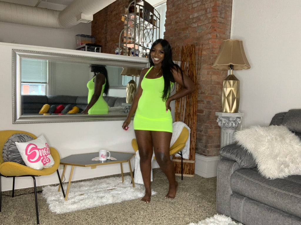 Neon Green Bodycon Dress